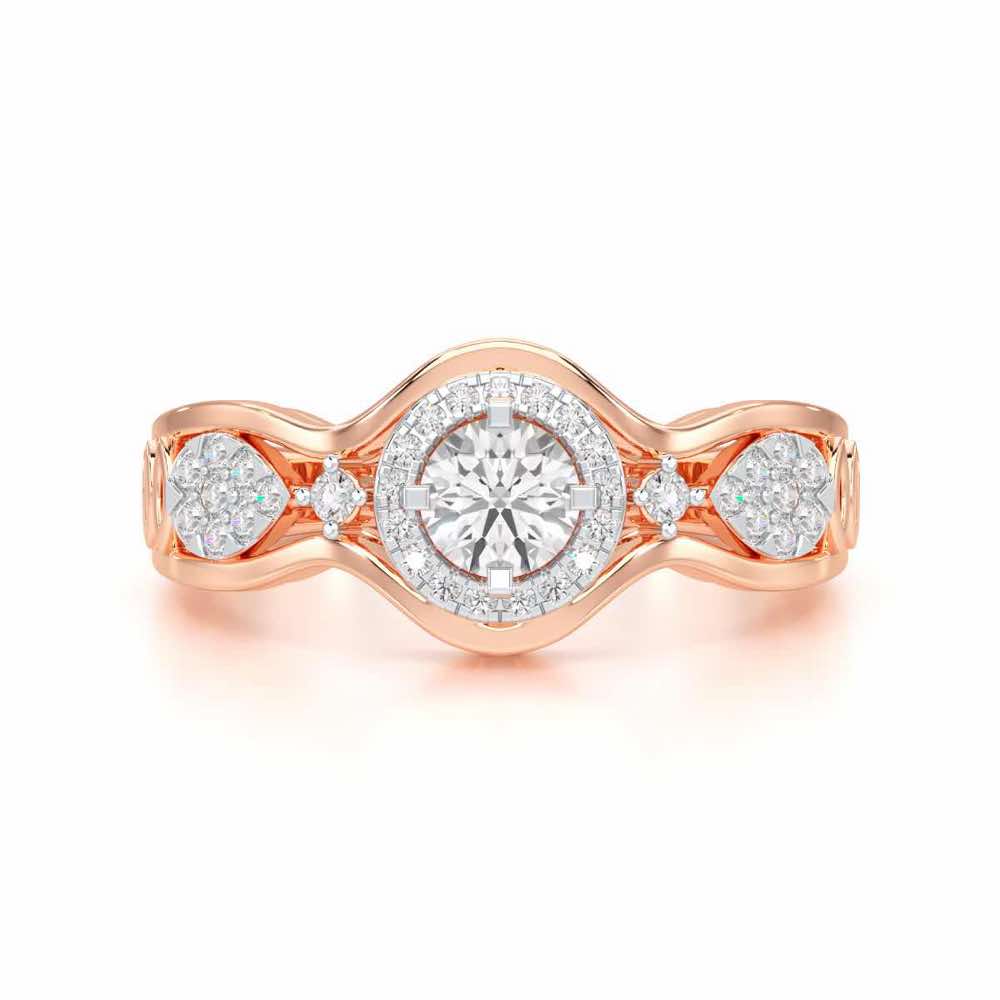 Sovereign Shimmer Solitaire Ring - Rose Gold - Image 4