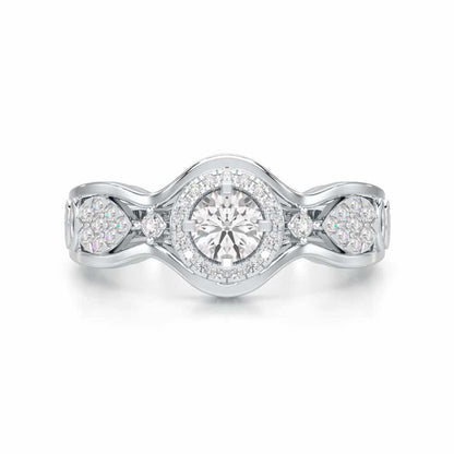 Sovereign Shimmer Solitaire Ring - White Gold - Image 4