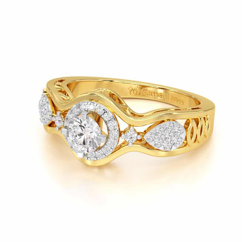 Sovereign Shimmer Solitaire Ring - Yellow Gold - Image 2