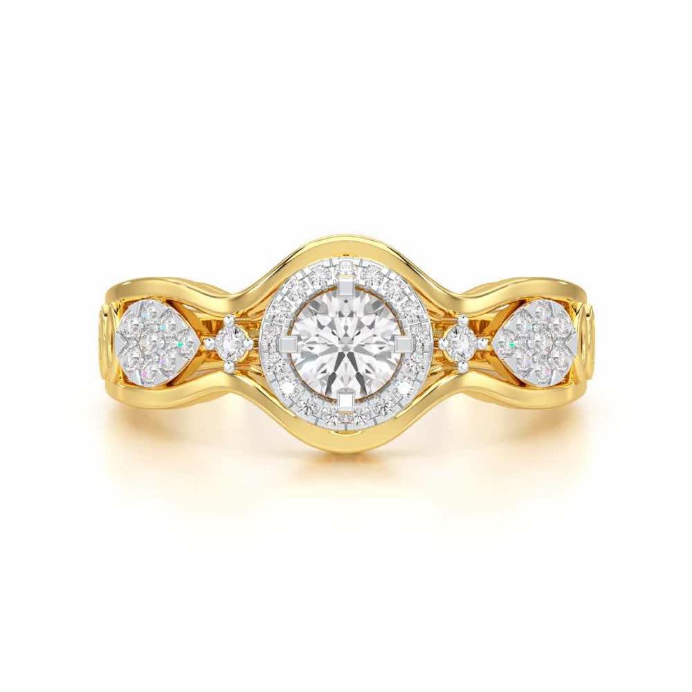 Sovereign Shimmer Solitaire Ring - Yellow Gold - Image 4