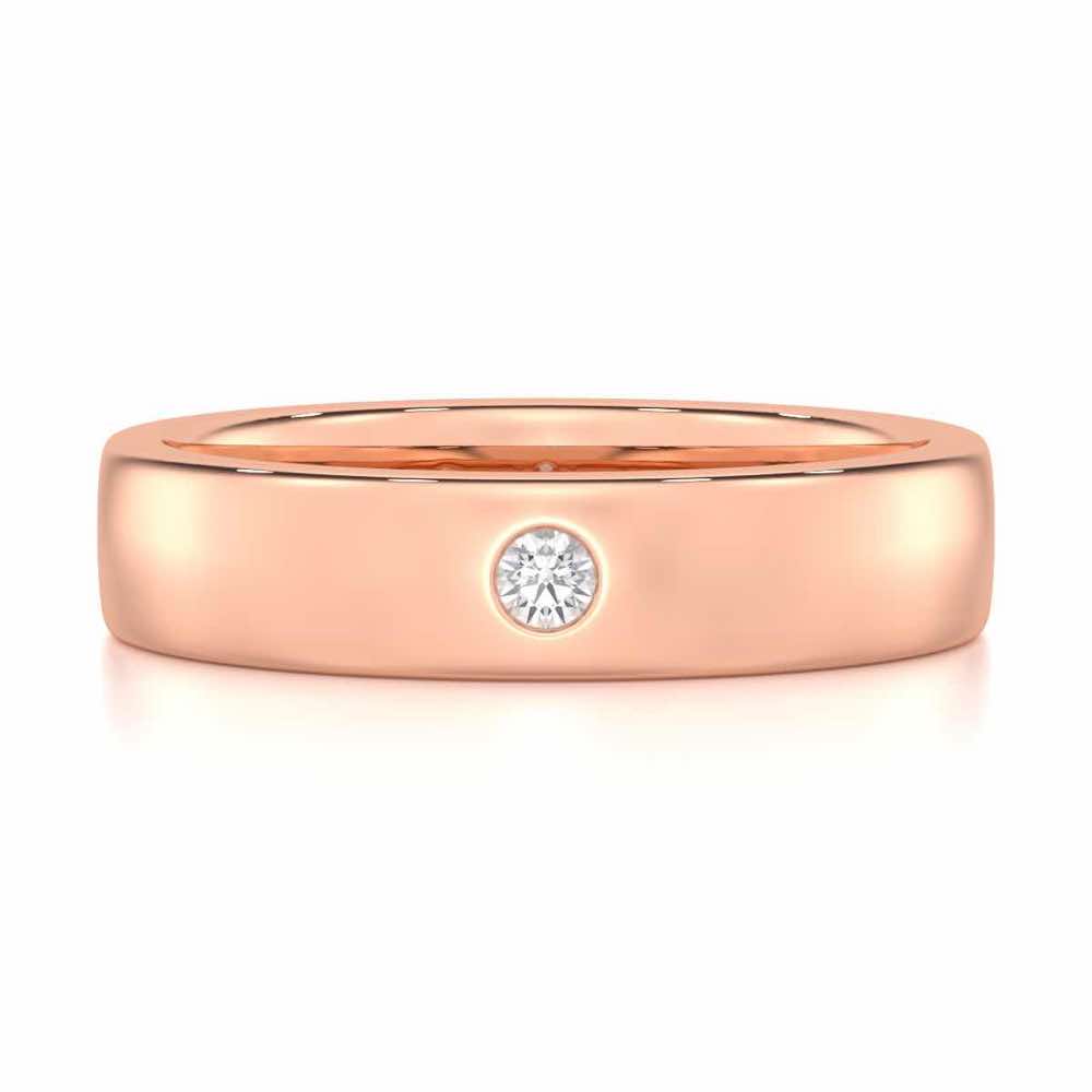 Sovereign Shine Men Solitaire Ring - Rose Gold - Image 4