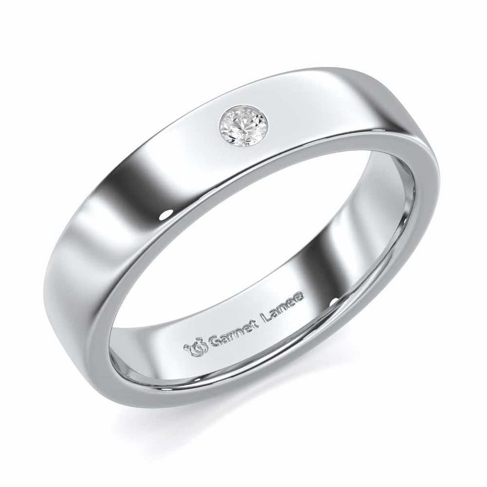 Sovereign Shine Men Solitaire Ring - White Gold - Image 1