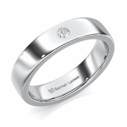 Sovereign Shine Men Solitaire Ring - White Gold - Image 1
