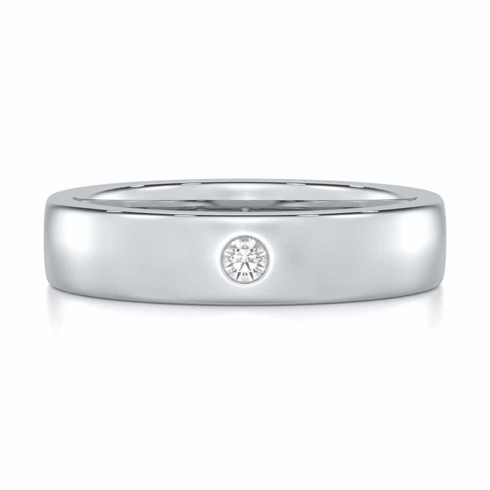 Sovereign Shine Men Solitaire Ring - White Gold - Image 4