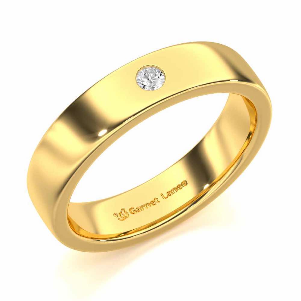 Sovereign Shine Men Solitaire Ring - Yellow Gold - Image 1