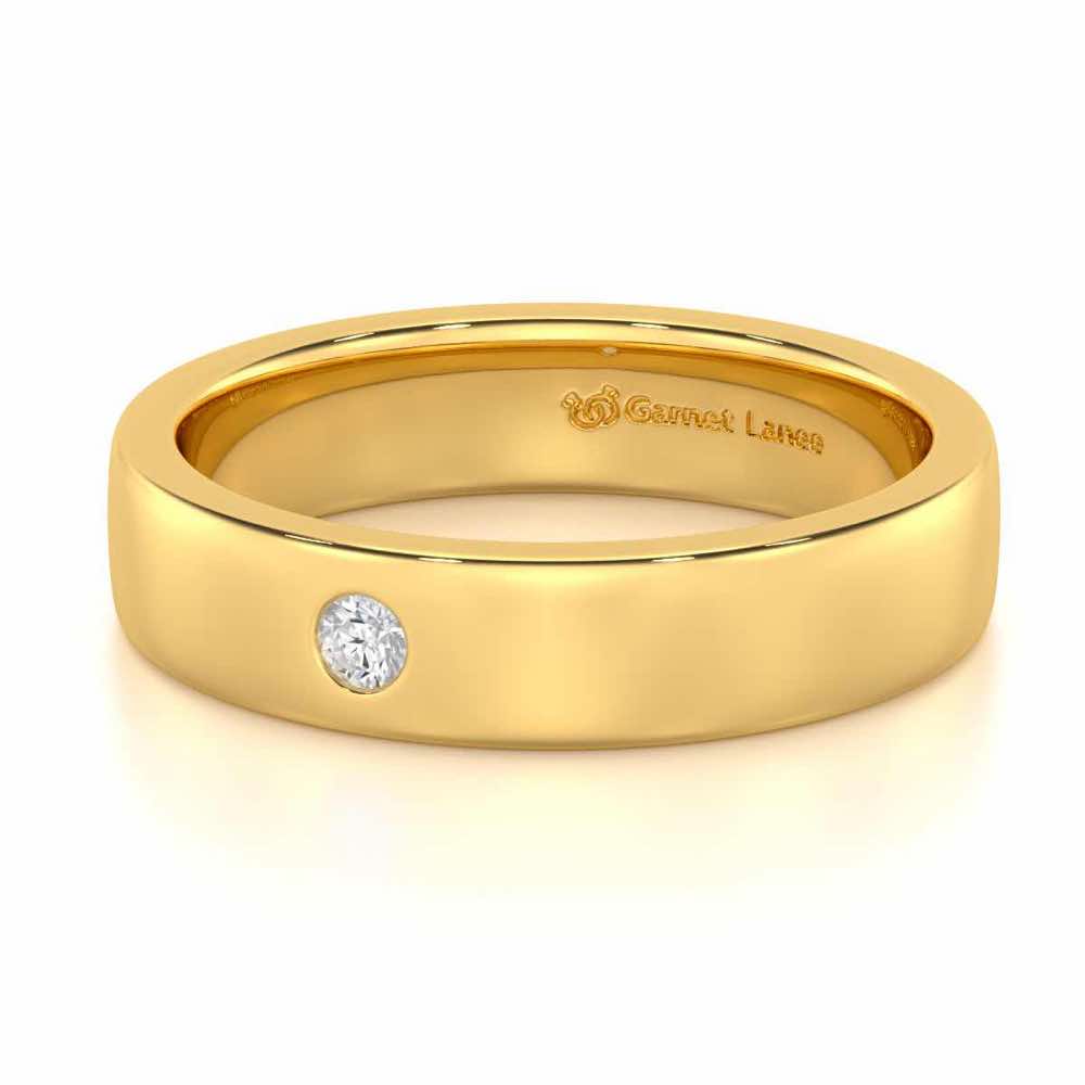 Sovereign Shine Men Solitaire Ring - Yellow Gold - Image 2