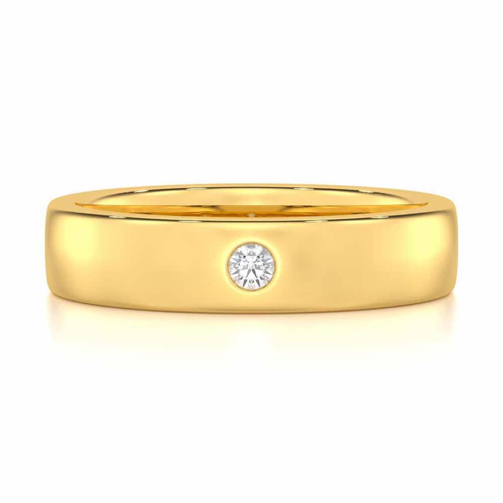 Sovereign Shine Men Solitaire Ring - Yellow Gold - Image 4