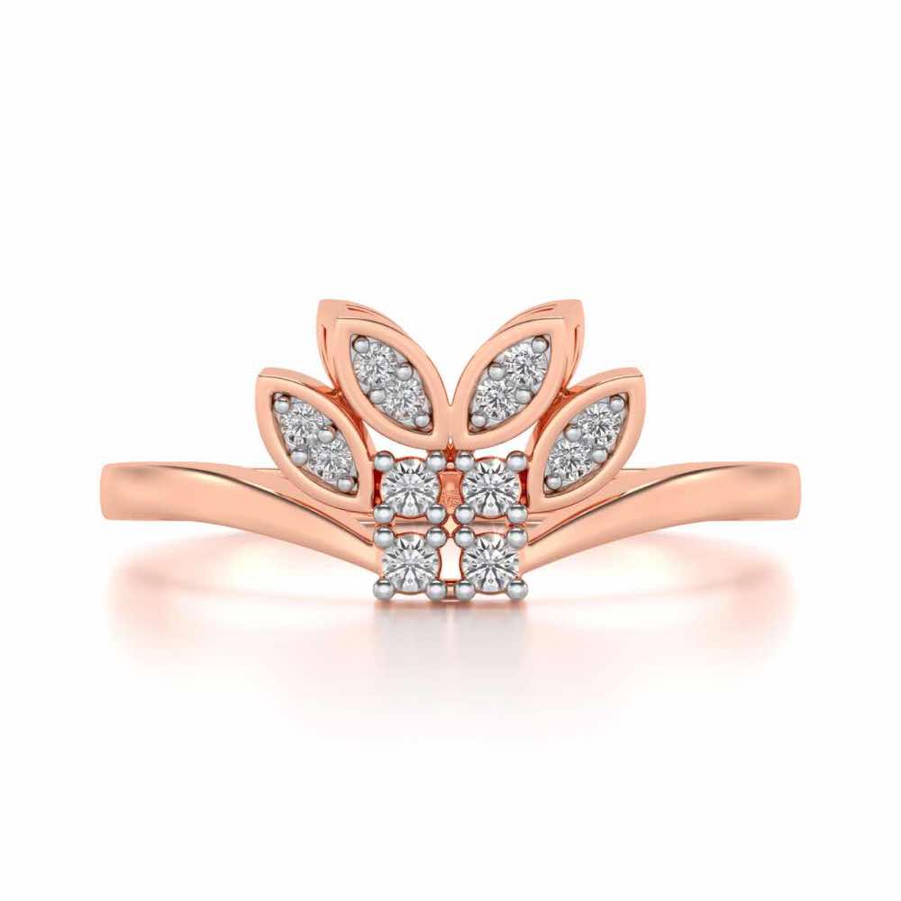 Span Crest Silver Ring - Rose Gold - Image 4