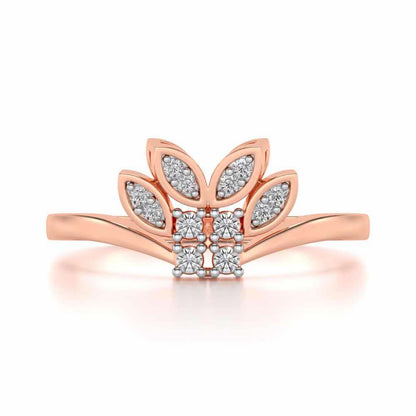Span Crest Silver Ring - Rose Gold - Image 4