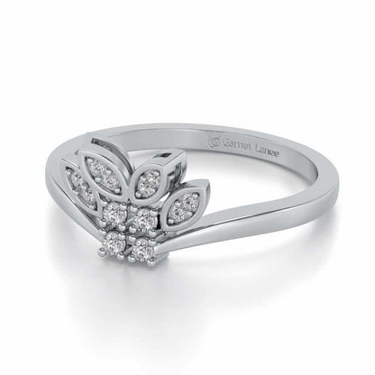 Span Crest Silver Ring - White Gold - Image 2
