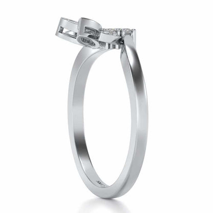 Span Crest Silver Ring - White Gold - Image 3