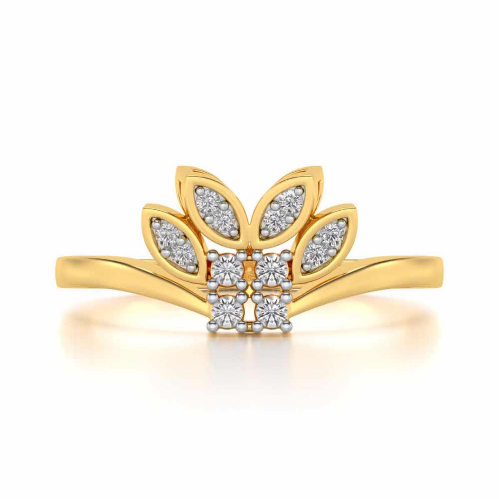 Span Crest Silver Ring - Yellow Gold - Image 4