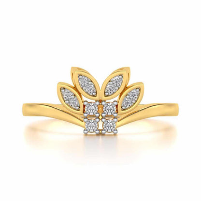 Span Crest Silver Ring - Yellow Gold - Image 4