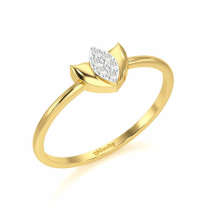 Sparkle Bud Silver Ring - Yellow Gold - Image 1