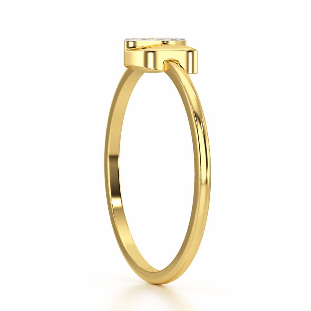 Sparkle Bud Silver Ring - Yellow Gold - Image 3