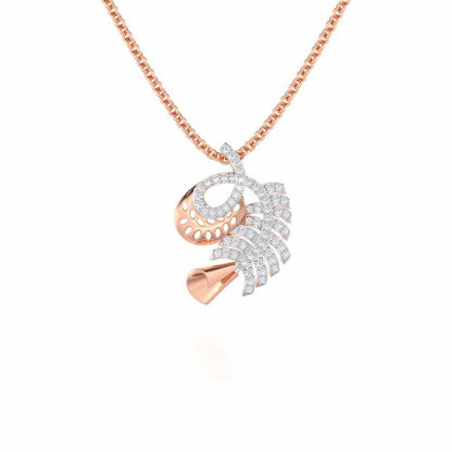 Sparkle Buds Silver Pendant - Rose Gold - Image 1