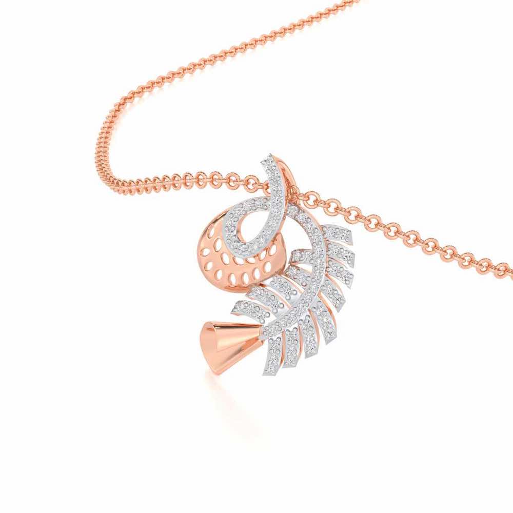 Sparkle Buds Silver Pendant - Rose Gold - Image 2