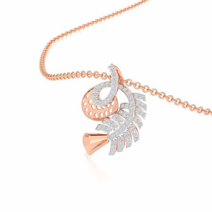 Sparkle Buds Silver Pendant - Rose Gold - Image 2