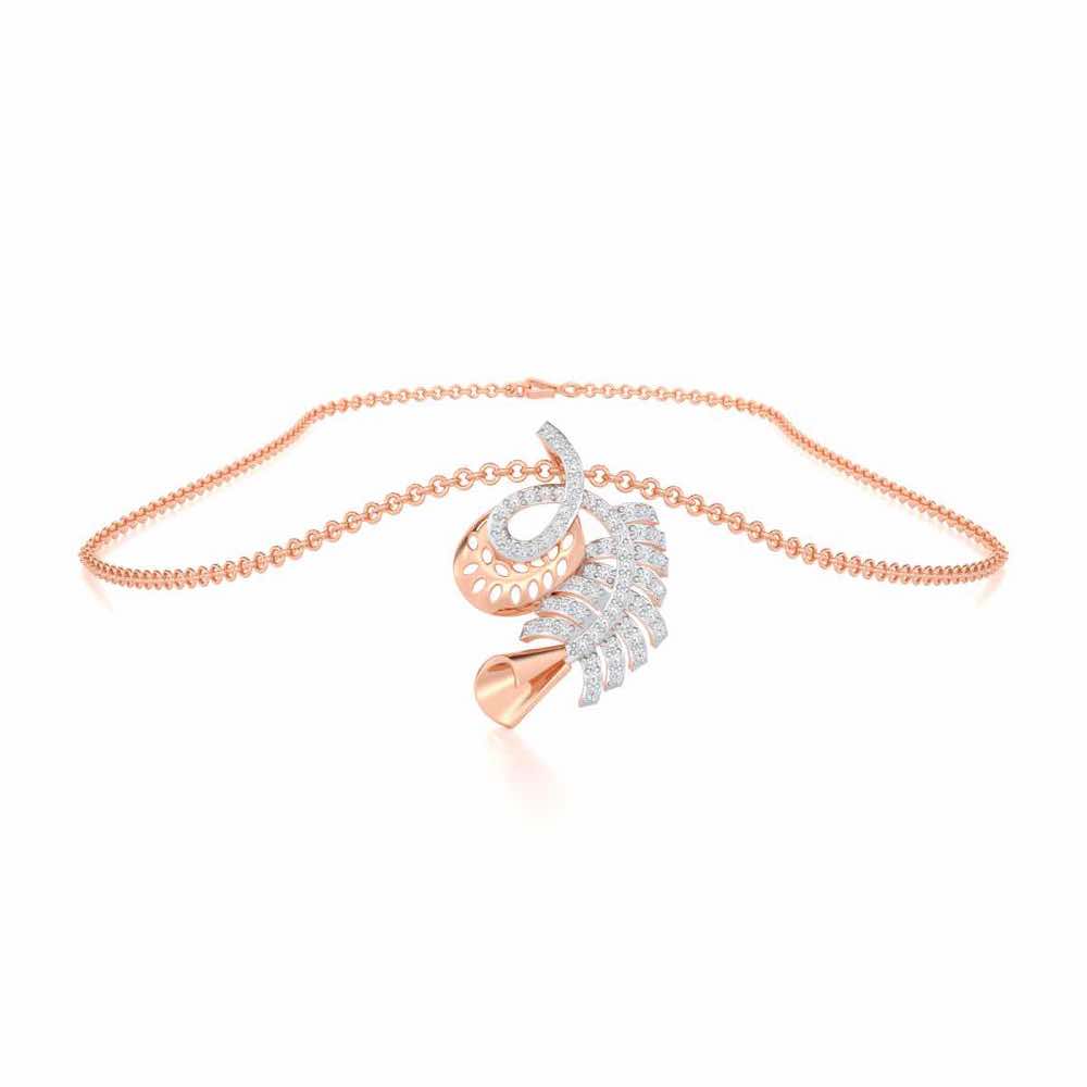 Sparkle Buds Silver Pendant - Rose Gold - Image 3