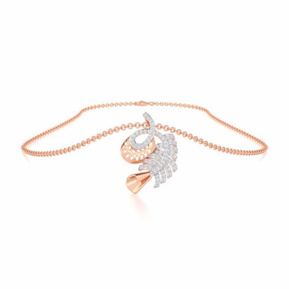 Sparkle Buds Silver Pendant - Rose Gold - Image 3