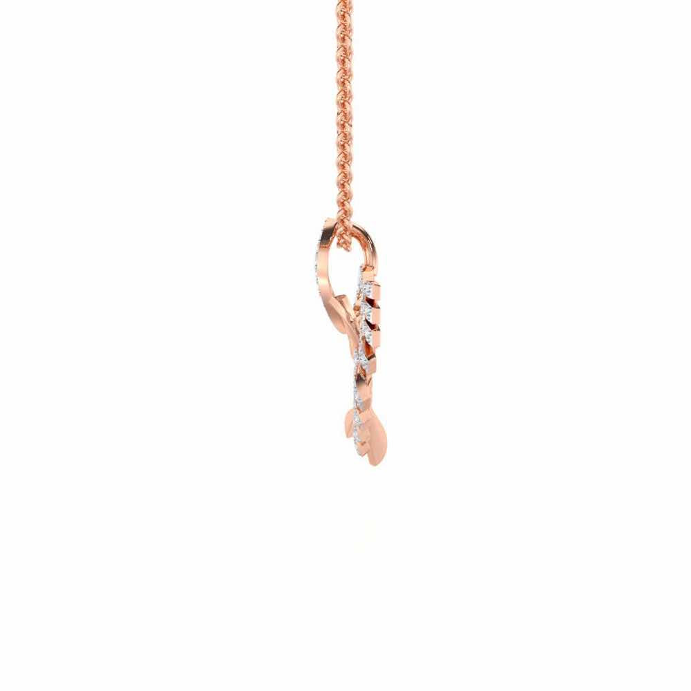 Sparkle Buds Silver Pendant - Rose Gold - Image 4