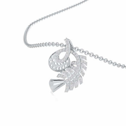 Sparkle Buds Silver Pendant - White Gold - Image 2