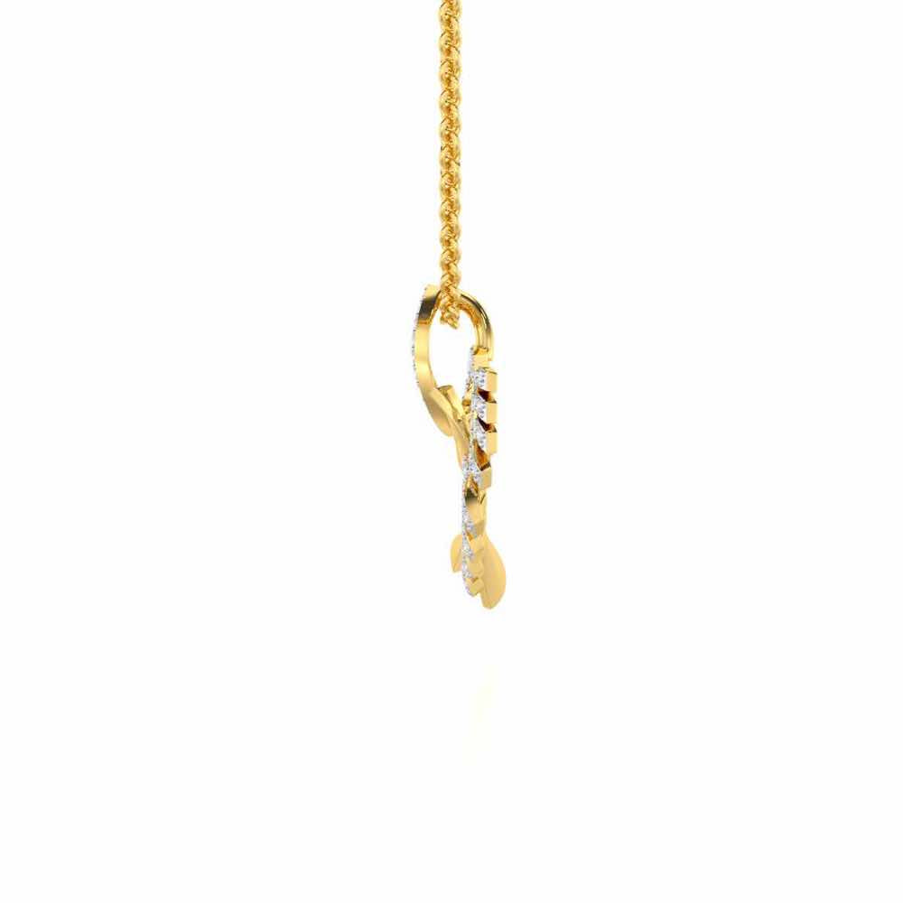 Sparkle Buds Silver Pendant - Yellow Gold - Image 4