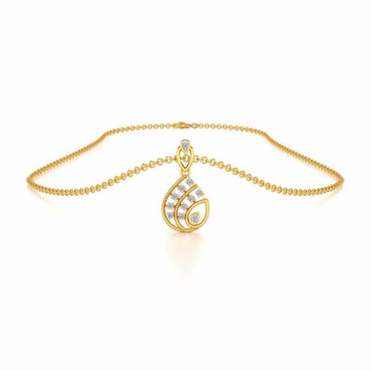 Sparkle Flame Silver Pendant - Yellow Gold - Image 3