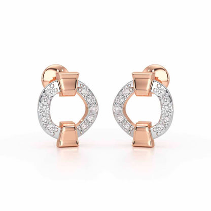 Sparklecircles Silver Earrings - Rose Gold - Image 1