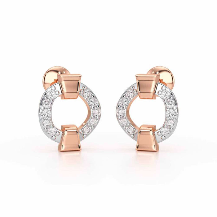 Sparklecircles Silver Earrings - Rose Gold - Image 1