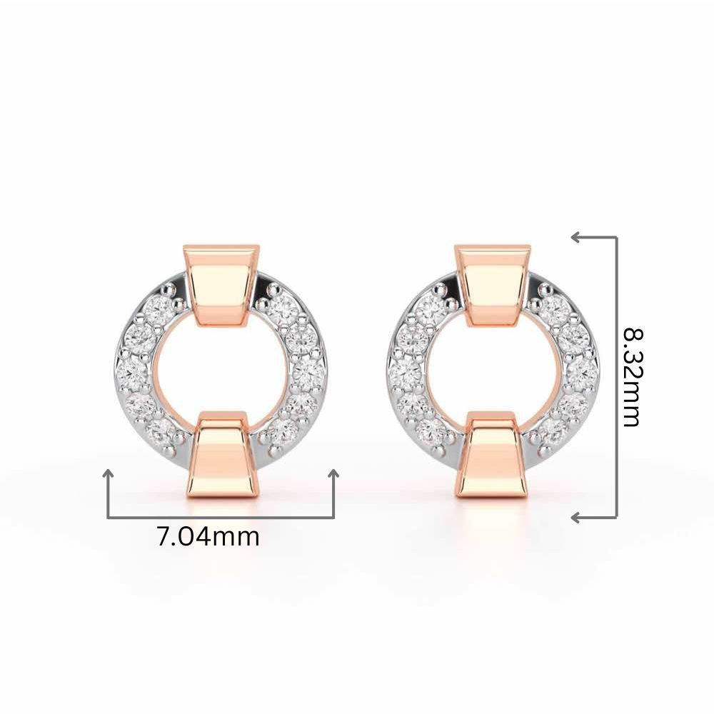 Sparklecircles Silver Earrings - Rose Gold - Image 2