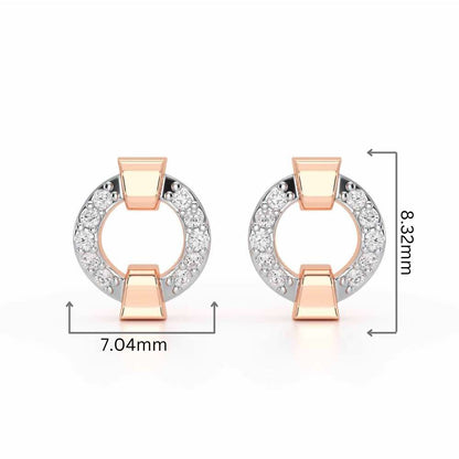 Sparklecircles Silver Earrings - Rose Gold - Image 2