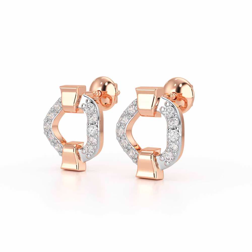 Sparklecircles Silver Earrings - Rose Gold - Image 3