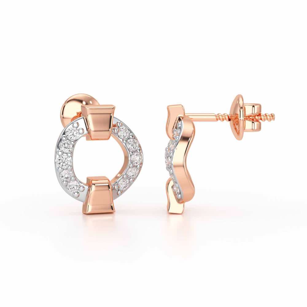 Sparklecircles Silver Earrings - Rose Gold - Image 4