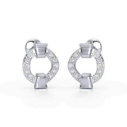 Sparklecircles Silver Earrings - White Gold - Image 1