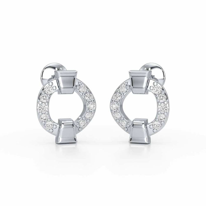 Sparklecircles Silver Earrings - White Gold - Image 1