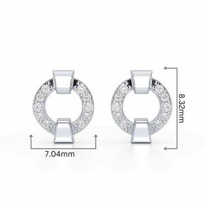 Sparklecircles Silver Earrings - White Gold - Image 2