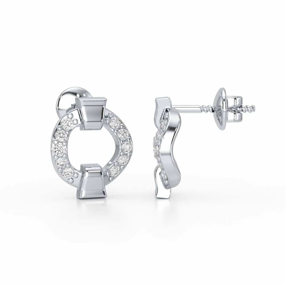Sparklecircles Silver Earrings - White Gold - Image 4