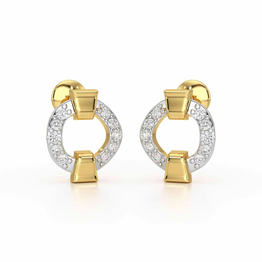 Sparklecircles Silver Earrings - Yellow Gold - Image 1