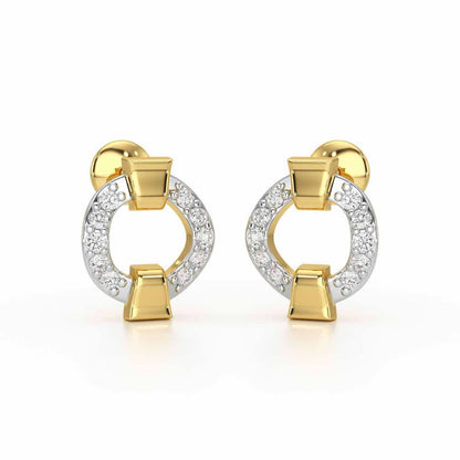 Sparklecircles Silver Earrings - Yellow Gold - Image 1