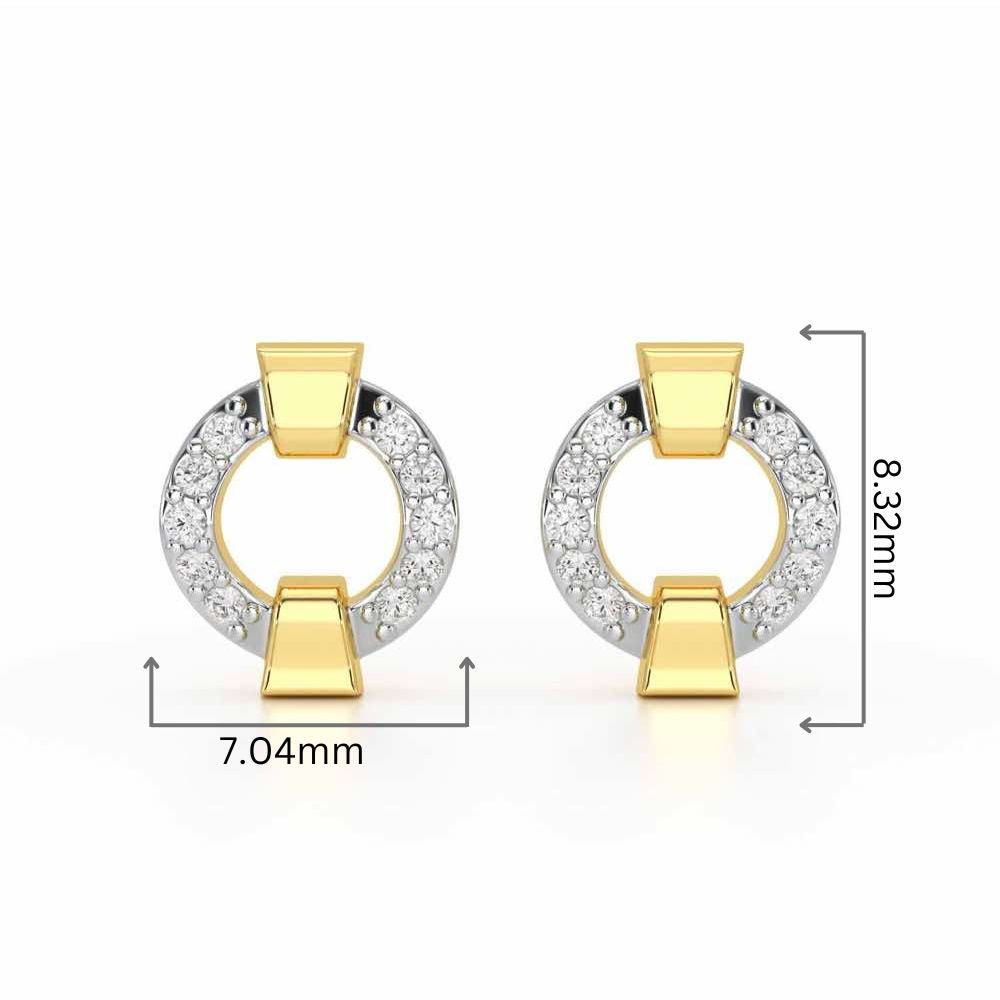 Sparklecircles Silver Earrings - Yellow Gold - Image 2