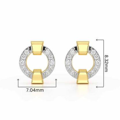 Sparklecircles Silver Earrings - Yellow Gold - Image 2