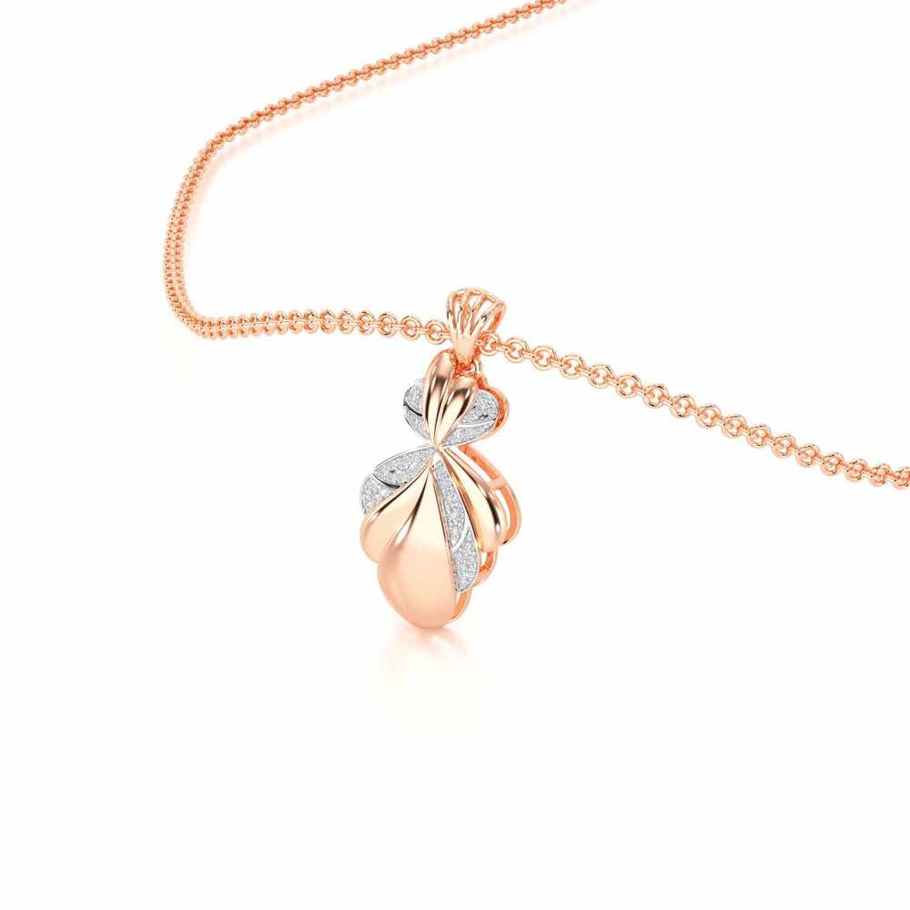 Sparkling Cascade Silver Pendant - Rose Gold - Image 2