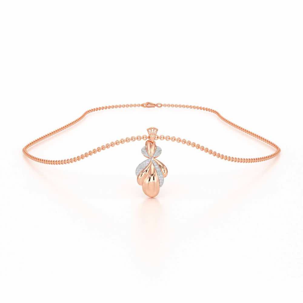 Sparkling Cascade Silver Pendant - Rose Gold - Image 3