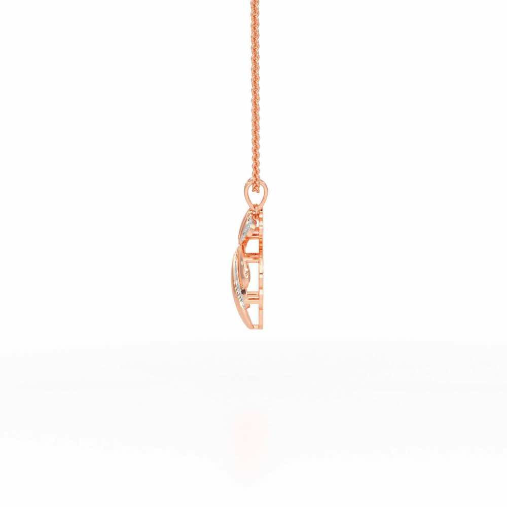 Sparkling Cascade Silver Pendant - Rose Gold - Image 4