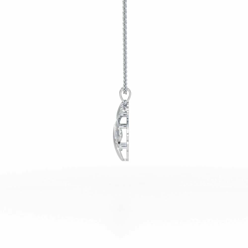 Sparkling Cascade Silver Pendant - White Gold - Image 4