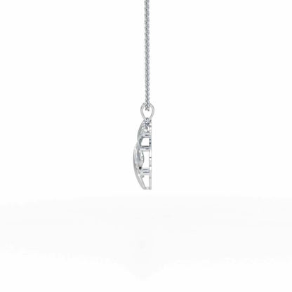 Sparkling Cascade Silver Pendant - White Gold - Image 4