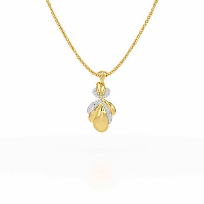 Sparkling Cascade Silver Pendant - Yellow Gold - Image 1