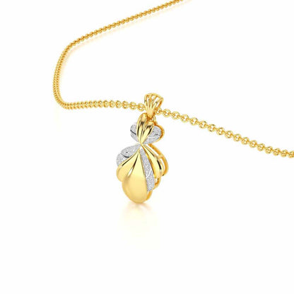 Sparkling Cascade Silver Pendant - Yellow Gold - Image 2