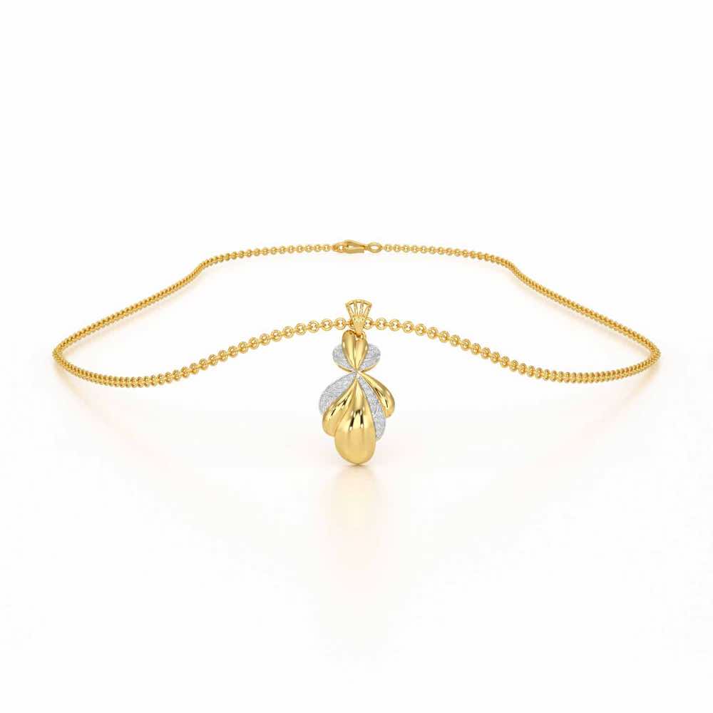 Sparkling Cascade Silver Pendant - Yellow Gold - Image 3